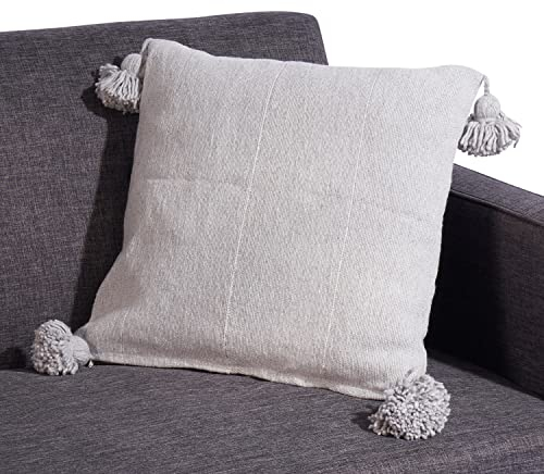 Orientalische Deko Kissen Eckig Mousma Grau 45 x 45 cm | Ohne Füllung | Marokkanisches Muster Sofakissen Couchkissen für Wohnzimmer | Orientalisches Stoff Muster Sitzkissen Bodenkissen Wandkissen