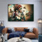 JACBON Gemälde an der Wand, Kunstposter und Drucke, afrikanische Frau mit Schmetterling, Leinwand, buntes schwarzes Mädchen, Bild, Heimdekoration, 70 x 130 cm, rahmenlos