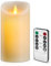 Lerelin LED Battery Operated Decorative Candle, Realistic Dancing Flame, Safe & Worry-Free, Remote Control with Timer, Versatile Decoration, Red, Wood and Wax, Traditional Style, 7.5cm x 15cm
