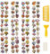 WANDIC 12 Blatt Reiben auf Transfer Aufkleber Ölgemälde Stil Blumen Abziehbilder Wasserdichte Aufkleber Möbel Handwerk Decals für DIY Scrapbooking