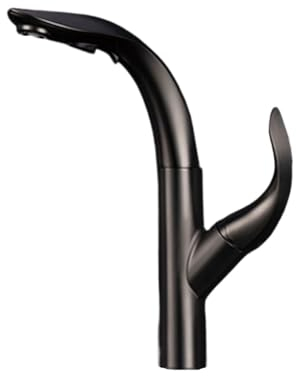 Grifo de cocina de latón dorado de lujo con diseño extraíble, grifo de fregadero moderno con control dual y frío de un solo mango de 2 funciones (Size : White-01)