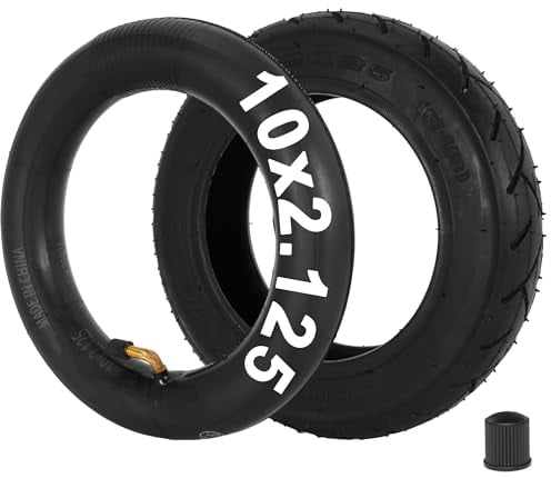 RUTU 10x2.125 Reifen- und Schlauchset für selbstausgleichenden Elektroroller, Dreirad, Kinderwagen, Kinderfahrrad, Baby Jogger, Drift Board