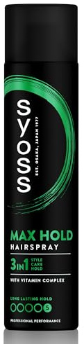 Syoss Max Fixacion Haarspray für Damen, hohe Widerstandsfähigkeit, 300 ml