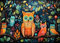 Bullglesup Puzzle für Erwachsene 1000 Teile, Owl, Passen Perfekt Ineinander Buchstaben Auf der Rückseite Kein Staub, Spielzeug für Männer Frauen Ältere (70 x 50 cm), 1:1 Poster