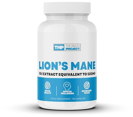 The Health Project Lion's Mane 500mg, 90 Capsules