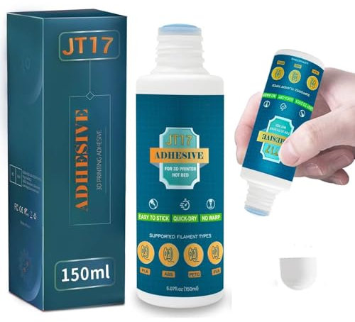 XZN 150ml 3d Drucker Kleber, 3d klebestift perfekte Haftung zwischen gedruckten Teilen und heißem Bett, einfach zu entfernen, verhindert Verzug, geeignet für 3d druck kleber von PLA, ABS, PETG, TPU