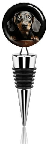 Pad Dachshund Wine Bottle Stopper Leak-Proof And Reusable Wine Saver Wine And Beverage Bottle Stopper Decorative Wine Bottle Stopper Wine Gifts for Men Dad