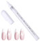 4 Pcs Nail Art Pens, Nail Pens, White Fine Point Nail Polish Pen, White Quick Dry Fine Tips Nail Art Pens, White Nail Pencil for DIY Nail Art Decoration, DIY Dotting Pattern, 3ml