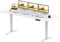SANODESK Höhenverstellbarer Schreibtisch 200x80 cm mit 2 starken Motoren, Stabiler Elektrischer Steh-Sitz Schreibtisch, Höhenverstellung mit Memory-Funktion (weiß+weiß)