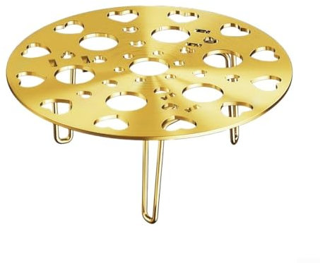 Hasaller Dampfgarer-Gestell, Edelstahl, Dampfgarer-Gestell, abnehmbares Mehrzweck-Gestell, Dampfgarer, Topf, Edampfständer, 17,5 cm, goldfarben