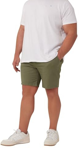 BadRhino Big & Tall Green Stretch Chino Shorts - Men's - Plus Size Curve