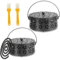 Lot de 2 supports en spirale anti-moustiques, portable, avec 2 brosses, porte-bobine mobile, porte-encens en métal classique, pour la maison, le camping, le jardin