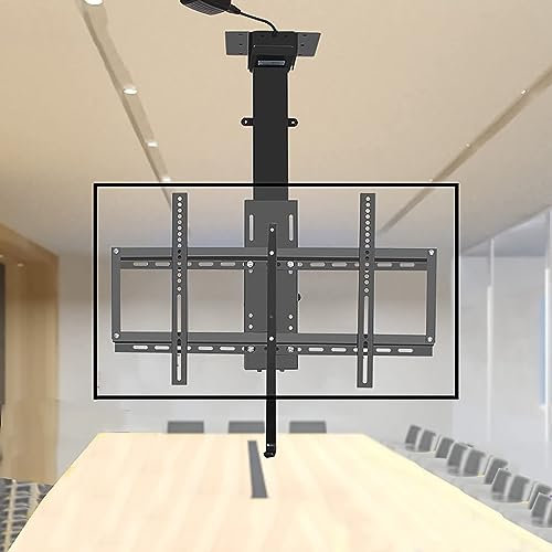 MYUYEE Supporto TV motorizzato - Supporto TV a soffitto Regolabile - Supporto TV Elettrico da Parete Adatto alla Maggior Parte dei televisori da 26-70 Pollici con,730-1730MM