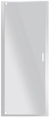 Porte de douche en cristal en velours 100 cm Prof.Noir