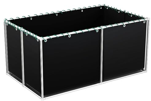 Generico Laghetto per Pesci Pieghevole Fuori Terra, Piscina per acquacoltura all'aperto, Serbatoio di stoccaggio dell'Acqua Portatile, Piscina Nera per Riproduzione e irrigazione (1x1x0,6 m)