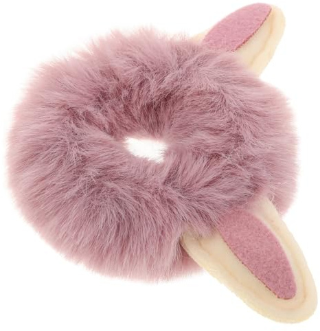 Levemolo Flauschiges Haargummi Vielseitiges Haaraccessoire im Herbst und Winter mit Süßem Cartoon Design aus Polyester und Bommel für Kinder und Frauen