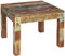 FineBuy Couchtisch KALKUTTA 60 x 47 x 60 cm, Massivholz Beistelltisch Shabby-Chic, Wohnzimmer Tisch aus Bootsholz, Sofatisch quadratisch