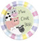 Cute Farm Animal Party Plates, Pack of 8