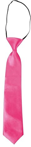 P'tit Clown - Cravate avec Élastique - Adulte, Unisexe - Accéssoire Parfait pour Compléter votre Tenue Carnaval, Déguisement, Cosplay, Fête Costumée (Rose Fluo)