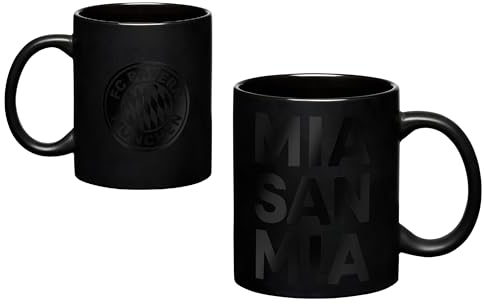 FC Bayern München Tasse - Mia san mia - all black Kaffeetasse FCB