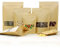 CozofLuv 100 Stück Kleine Braune Papier Beutel Mit Sichtfenster für die verpackung von Kaffee Tee Lebensmittel Zipper Pouches Bags (Multi-Größe)