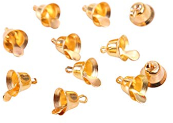 BESTOYARD 20 Stück Weihnachtsbaum Glocken Anhänger Weihnachtsanhänger Christbaumschmuck Baumschmuck Glöckchen Weihnachtsdeko zum Aufhängen (Goldene)