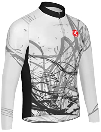 UGLY FROG MTB Rennrad Radtrikot Rennrad Herren Lange Ärmel, MTB Winter Warm Fahrradbekleidung Top Herren Cycling Shirts Fahrrad Trikot Langarm Reflektierend