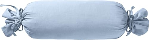 Erwin Müller Nackenrollenbezug Single-Jersey Murnau - hellblau Größe 40x15 cm Ø - bügelfrei, strapazierstark, elastisch, mit Bindeband