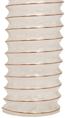 AWM Absaugschlauch transparent 0,4 mm Absauganlage Spiralschlauch schwer entflammbar Flexschlauch - METERWARE (150 mm)
