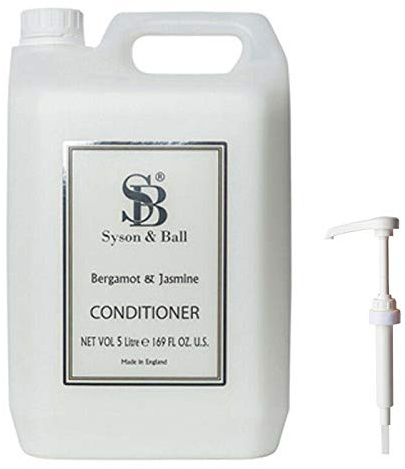 We Can Source It Ltd – Syson & Ball Luxury Hair Conditioner – Bergamot & Jasmine – 5L Bottle – Salon-Quality Formula for Hotels, Spas, Gyms & Home – Natural Ingredients for Soft, Smooth Hair