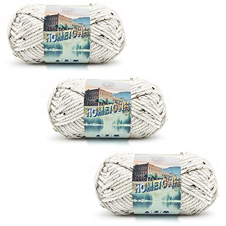 Lion Brand Yarn 135-302H Garn, Acryl, Aspen Tweed, 3 Pack, 3 stück