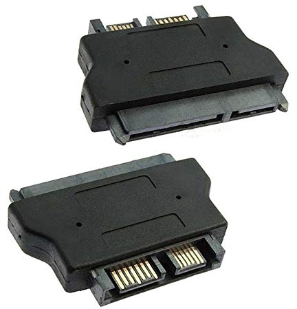 Aukson Adaptateur SATA 22 broches vers Slim SATA 13 broches – Adaptateur pour disque dur 2,5 5 V