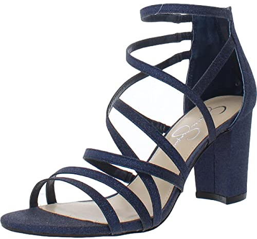 Jessica Simpson Damen Stassey Sandale mit Absatz, Navy, 40 EU