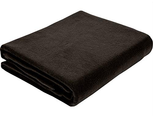 Euromat Polar Fleecedecke Kuscheldecke Sofadecke Wohndecke mit genähte Kante (Schwartz, 150x200 cm)