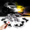 Sidaqi Jaune et Blanc 16 LED Grille Stroboscope Feux D'avertissement Dash Deck Visor Police Flash Lights Voiture Camion Ambulance Lumières Stroboscopiques d'urgence avec Télécommande sans Fil 12V