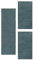 HomebyHome Bettumrandung Schlafzimmer 3 teilig Teppich Blau - Waschbarer Bettumrandung Teppich Läufer Set Extra Flauschig Bettvorleger Schlafzimmer Bettset:2 St. 60x110 cm | 1 St. 80x250 cm