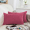 yibo Fundas de Cojín, Fundas de Cojín de Chenilla, Cubierta Suave Decorativa Protector para Hogar, Decorativa Almohada para Sofá Coche Cama Sillas Decoración, 2 Piezas, 40 x 60 cm, Fucsia
