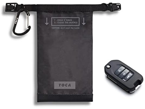 TOCA Keyless Go Schutz - Faraday Bag Autoschlüssel mit RFID Blocker, No Signal Sleeve Schlüsselschutz für EMF Blocker - Effektive Funkschlüssel Abschirmung zum Schutz vor Signalen - 15x8cm
