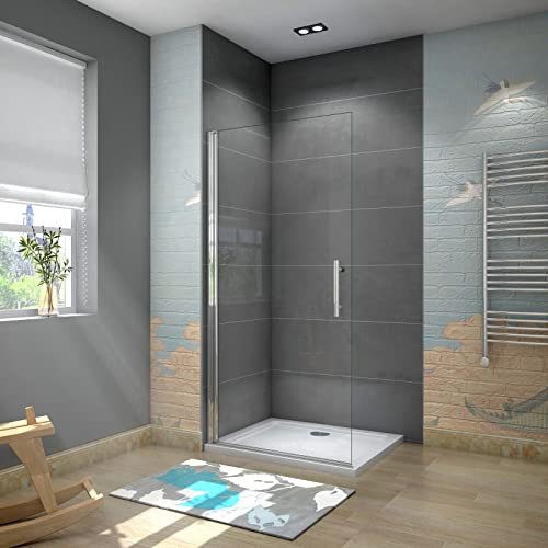 AICA paroi de douche pivotante 75x180cm en 6mm verre anticalcaire paroi de douche Hauteur 180cm