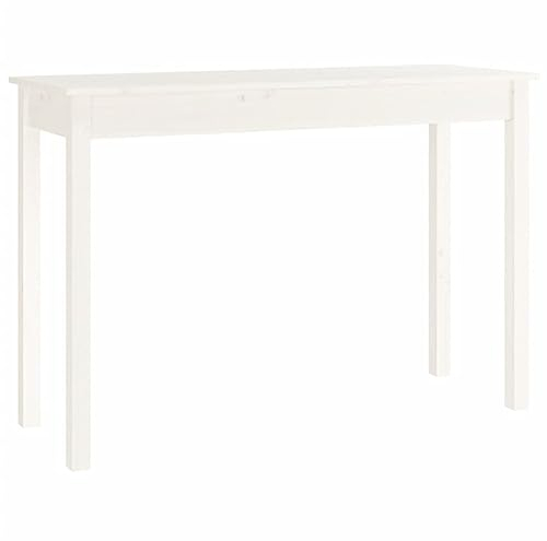 vidaXL Table Console Table d'Entrée Table d'Appoint Meuble de Salle de Séjour Salon Intérieur Blanc 110x40x75 cm Bois Massif de Pin