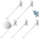 Vepoty Slat Wall Panel Hook 5pcs Metall Slat Wall Hanging Peg Supermarkt Regal Display Plating Haken