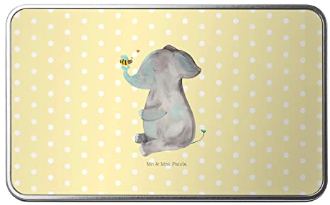 Mr. & Mrs. Panda Metalldose rechteckig Elefant Biene - Geschenk, Blechdose, lustige Sprüche, Gute Laune, Aluminiumdose, Liebesspruch, Vorratsdose,