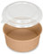 50 Pots salade kraft brun 780 ml + 50 couvercles Pet