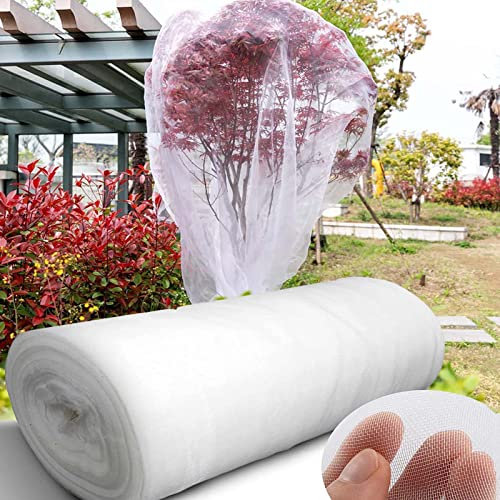 ZHJSHOU Gartennetz Insektenschutznetz Pflanzenschutznetz Gemüsenetz Garten für Pflanzen Gemüse Obst Blumen Gewächshaus Obstgarten Schützen(9x16m, 40 Maschen)
