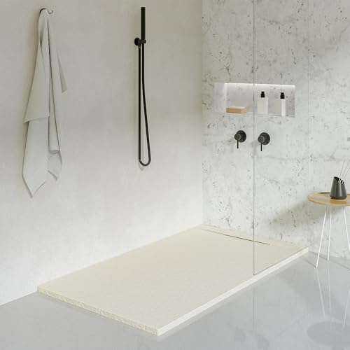 KOES - Piatto Doccia in Resina Serie LIENA – 100x120 – Crema RAL 1013