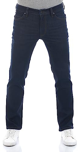 MUSTANG Jeans Herren Stretch Straight Fit Tramper Jeanshose Hose Denim Blau w32, Farbe:Super Dark (1014412-5000-943), Größe:32W / 34L