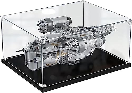 Acryl Schaukasten Vitrine Kompatibel Mit Lego 75292 Star Wars Razor Crest, Vitrine Schaukasten Staubdicht Showcase Display Case für Lego 75292 (Ohne Modell Kit)