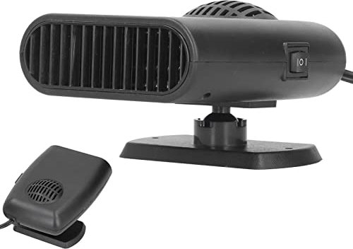 Topyond Elektrische Heizung, 12 V, 120 W, Zum Aufwärmen Der Windschutzscheibe Und Abtauen, Tragbare Autoheizung, Stecker in Den Zigarettenanzünder, Heizventilator Für Autos Und Fahrzeuge