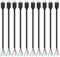 RUNCCI-YUN 10Pcs micro Queue de cochon USB,28AWG 3A micro USB mâle extrémité ouverte à fil nu à 4 broches,micro USB Câble d'alimentation et de données,prise USB soudable,pour les bricoleurs (30cm)