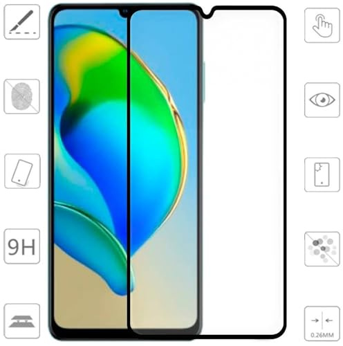 Wigento Für ZTE Blade A73 5G 1x 3D Display Full LCD H9 Hart Glas Schwarz Folie Panzer Schutz Glas